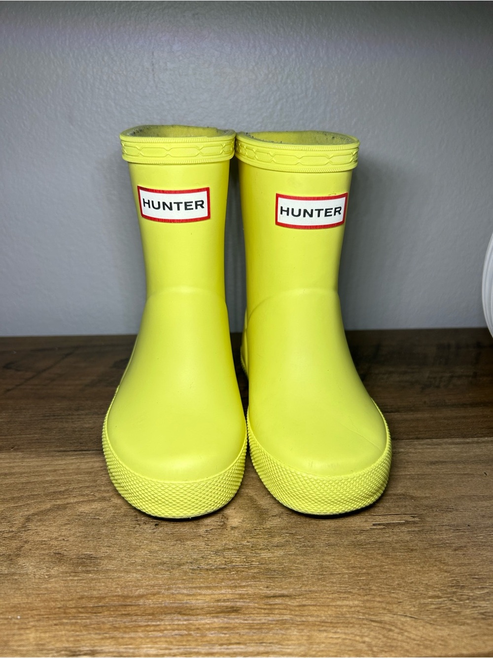 Hunter Kids Bright Yellow Waterproof Rain Boots
